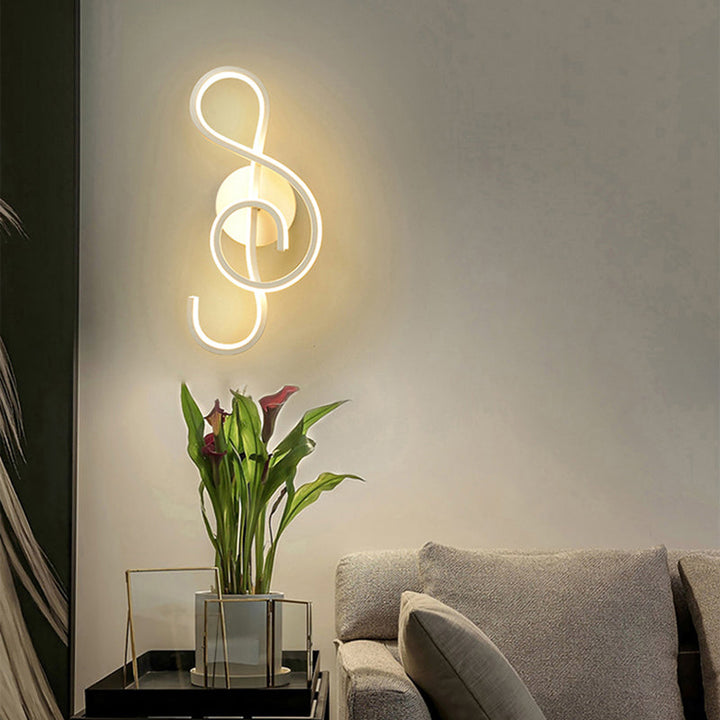 Lisslune | Simple shaded wall-mounted light acrylic living area LED wall lighting in white