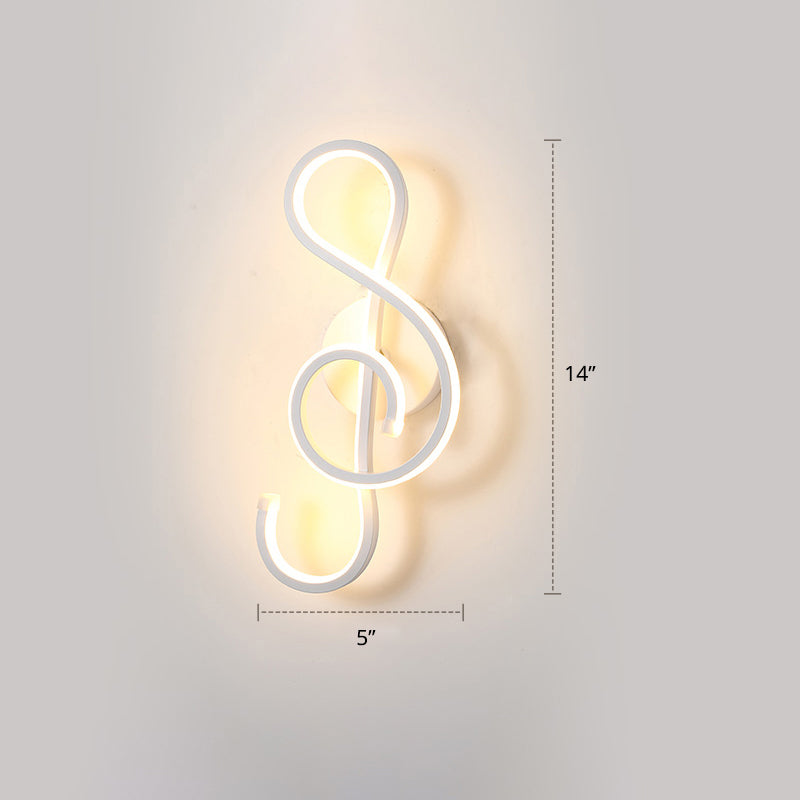 Lisslune | Simple shaded wall-mounted light acrylic living area LED wall lighting in white