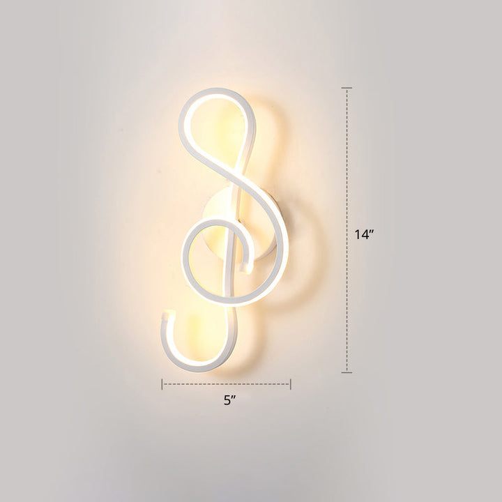 Lisslune | Simple shaded wall-mounted light acrylic living area LED wall lighting in white