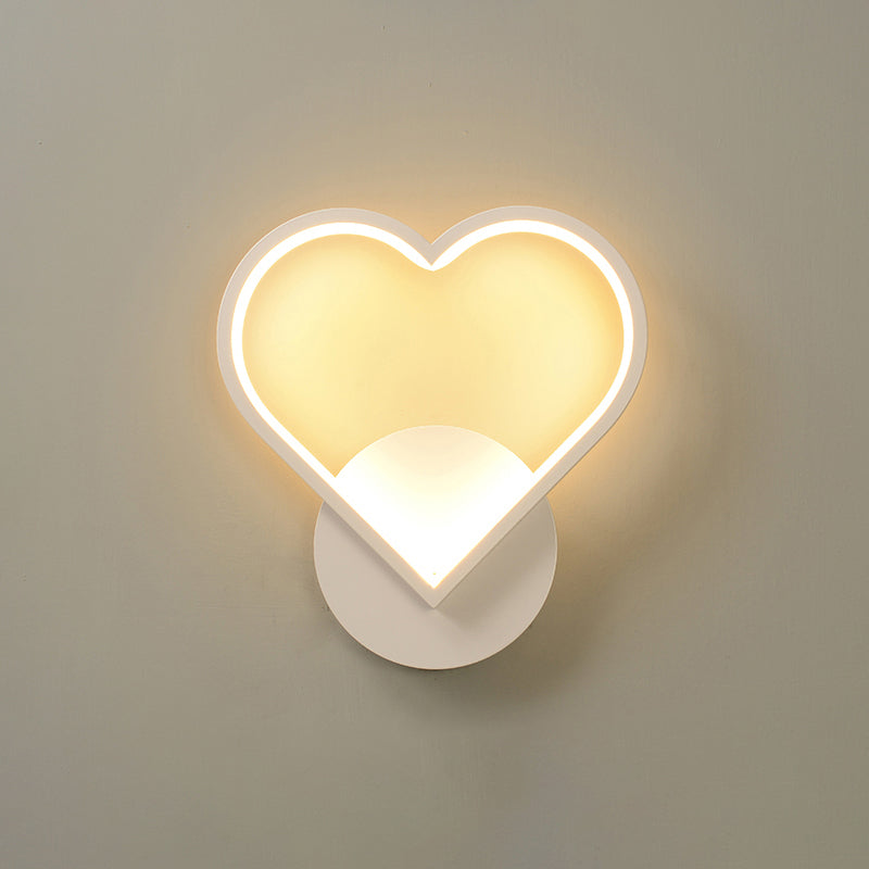 Lisslune | Simple shaded wall-mounted light acrylic living area LED wall lighting in white