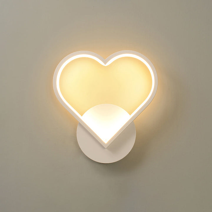 Lisslune | Simple shaded wall-mounted light acrylic living area LED wall lighting in white