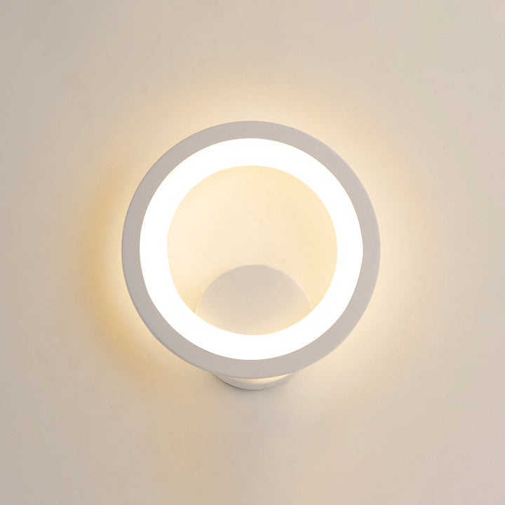 Lisslune | Simple shaded wall-mounted light acrylic living area LED wall lighting in white