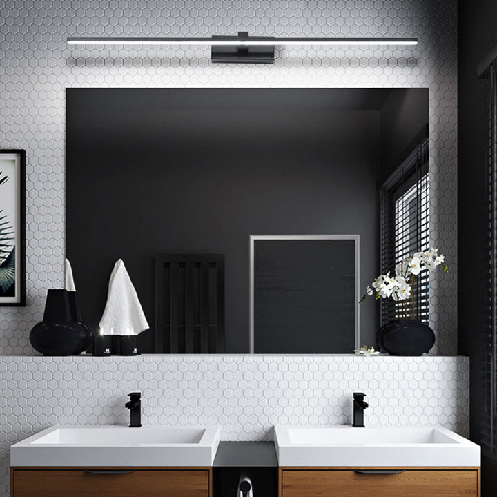 Skørter | Linear wall lamp for the bathroom Metallic minimalist LED mirror lighting ideas