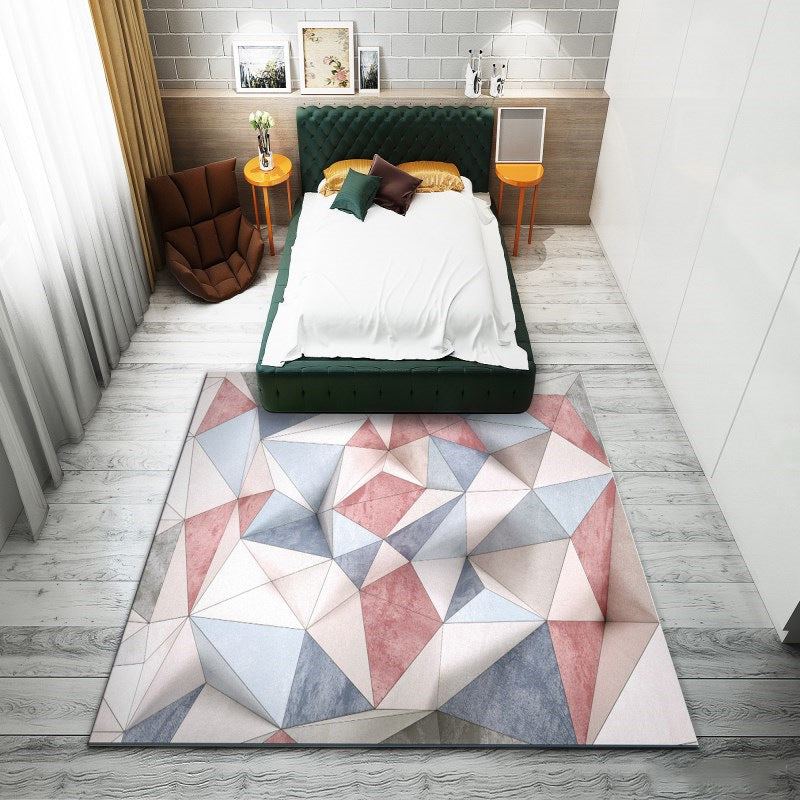 Lisslune | Western garden printed rug Multicolor Polyester rug with non-slip backing Stain-resistant indoor rug for bedroom