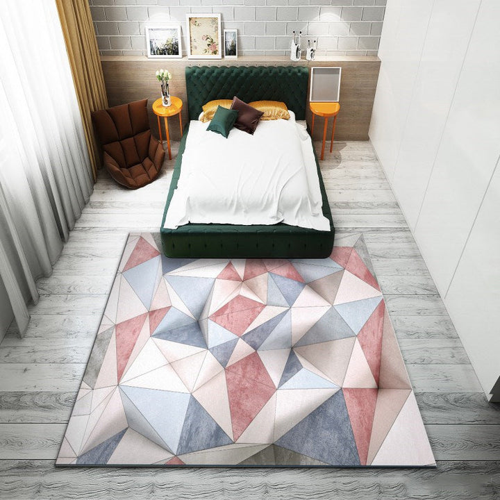 Lisslune | Western garden printed rug Multicolor Polyester rug with non-slip backing Stain-resistant indoor rug for bedroom
