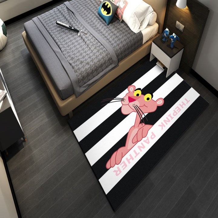 Lisslune | Western garden printed rug Multicolor Polyester rug with non-slip backing Stain-resistant indoor rug for bedroom