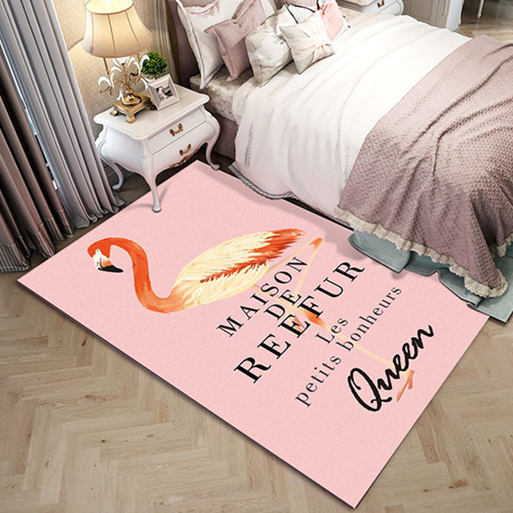 Lisslune | Western garden printed carpet multicolored polyester carpet with non-slip backing stain-resistant indoor carpet for bedroom
