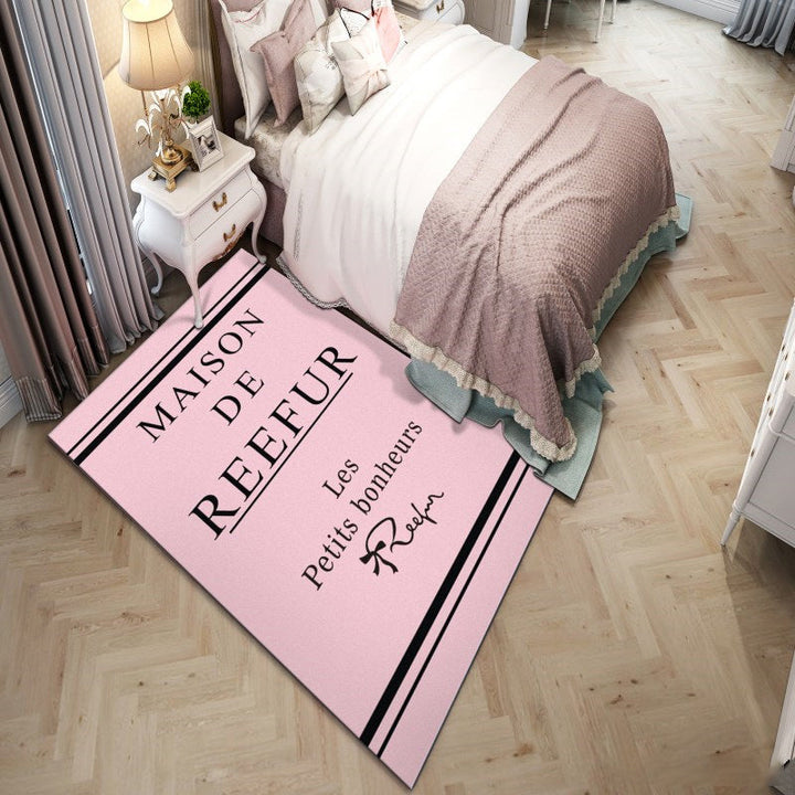 Lisslune | Western garden printed carpet multicolored polyester carpet with non-slip backing stain-resistant indoor carpet for bedroom