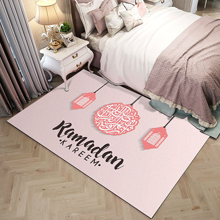 Lisslune | Western garden printed rug Multicolor Polyester rug with non-slip backing Stain-resistant indoor rug for bedroom