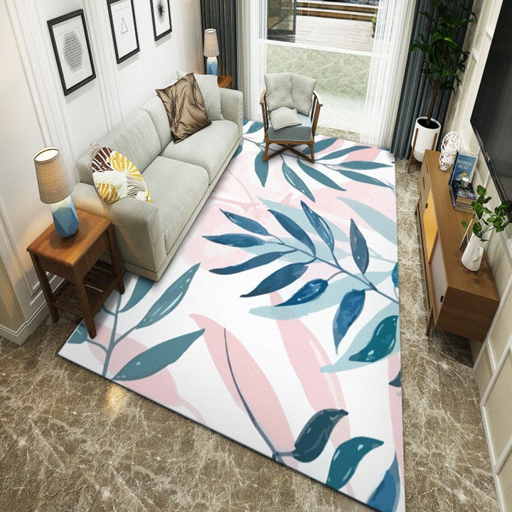 Lisslune | Western garden printed rug Multicolor Polyester rug with non-slip backing Stain-resistant indoor rug for bedroom