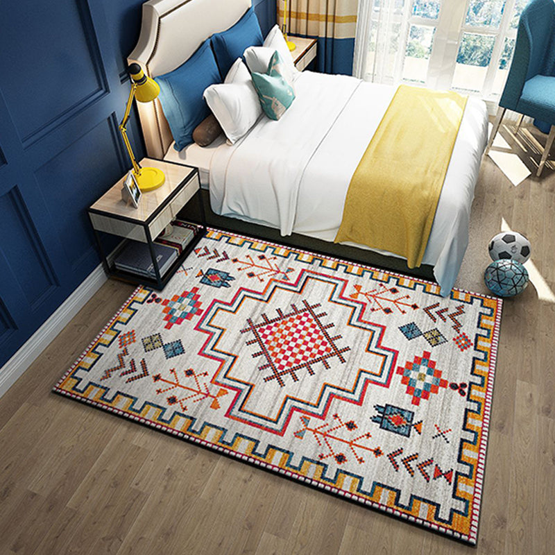 Lisslune | Western garden printed carpet multicolored polyester carpet with non-slip backing stain-resistant indoor carpet for bedroom