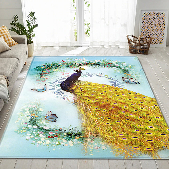 Lisslune | Modern Children's Room Rug Multi-Color Animal Area Rug Polyester Pet-Friendly Non-Slip Washable Rug
