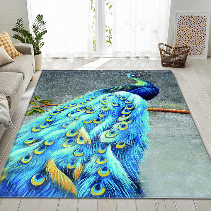 Lisslune | Modern Children's Room Rug Multi-Color Animal Area Rug Polyester Pet-Friendly Non-Slip Washable Rug