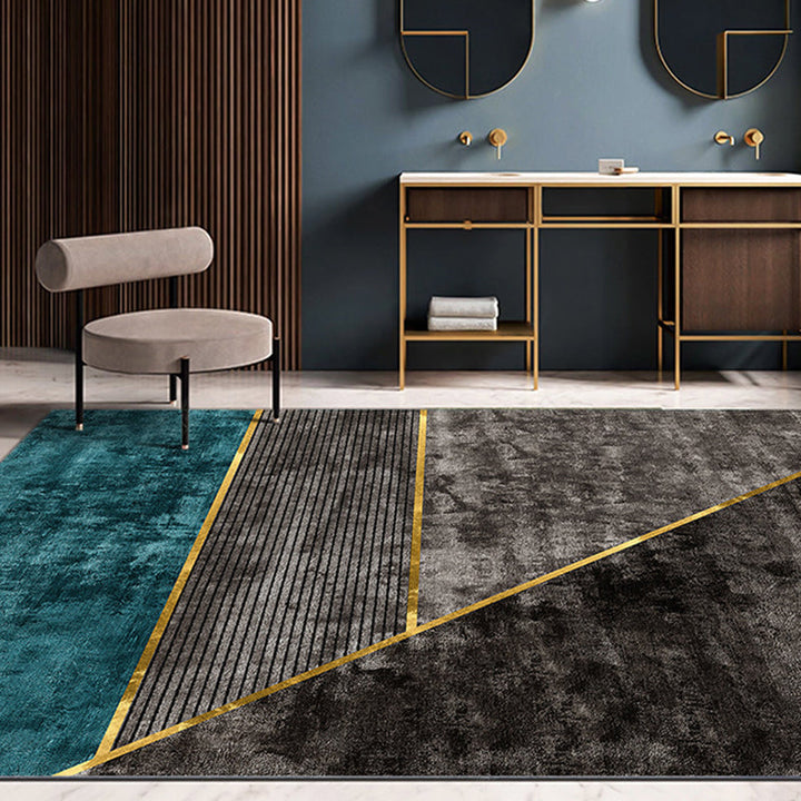 Lisslune | Nordic Living Room Rug More Colors Geometric Pattern Indoor Rug Polyester Pet-Friendly Stain Resistant Rug