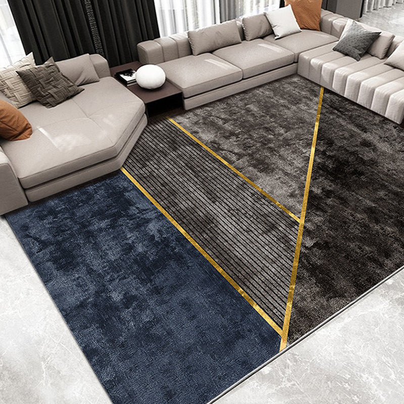 Lisslune | Nordic Living Room Rug More Colors Geometric Pattern Indoor Rug Polyester Pet-Friendly Stain Resistant Rug
