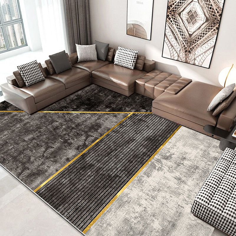 Lisslune | Nordic Living Room Rug More Colors Geometric Pattern Indoor Rug Polyester Pet Friendly Stain Resistant Rug