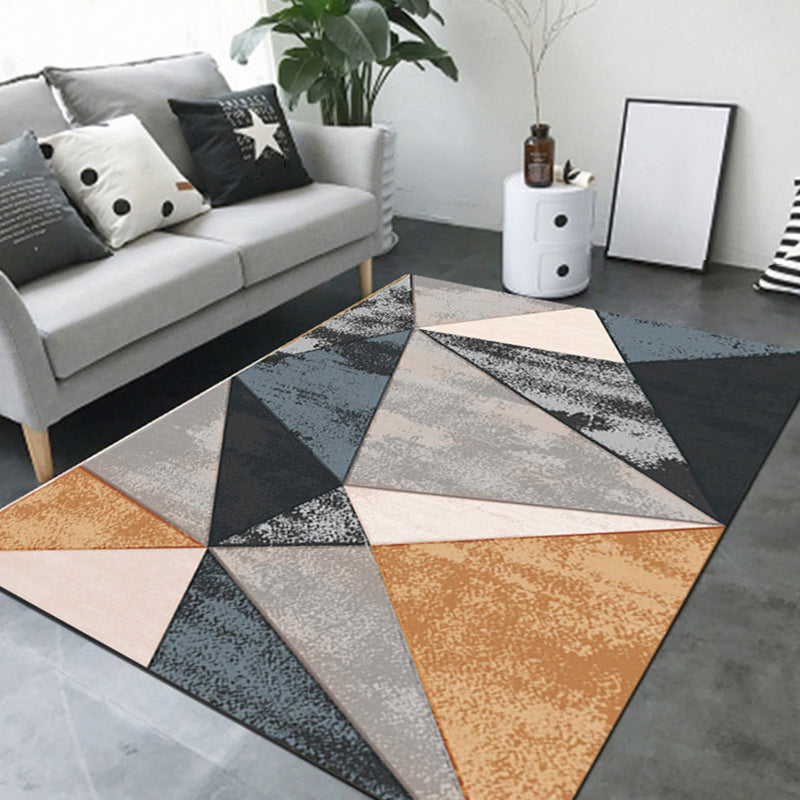 Lisslune | New Product Geometric Rug Multi-Color Polyester Rug Pet-Friendly Stain Resistant Indoor Rug for Living Room