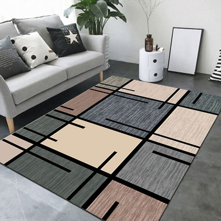 Lisslune | New Product Geometric Rug Multi-Color Polyester Rug Pet-Friendly Stain Resistant Indoor Rug for Living Room