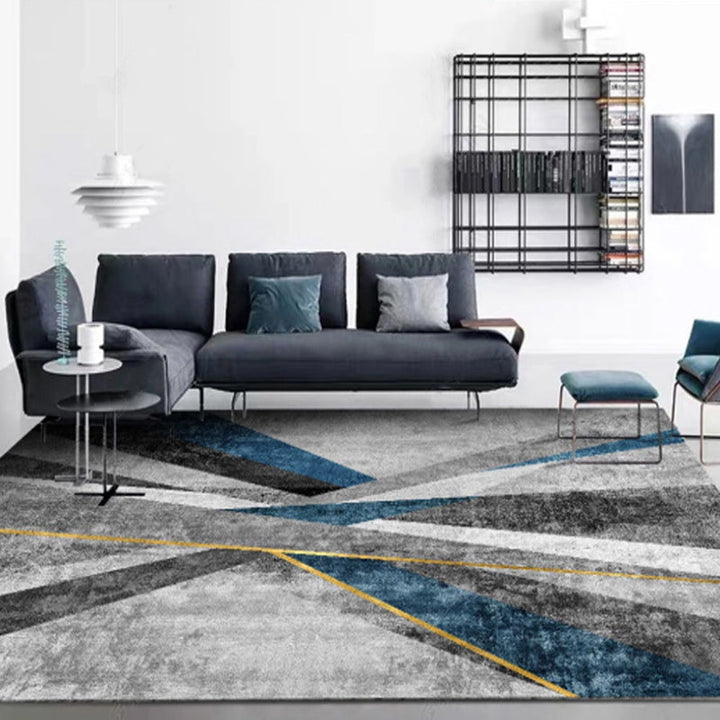 Lisslune | New Product Geometric Rug Multi-Color Polyester Rug Pet-Friendly Stain Resistant Indoor Rug for Living Room