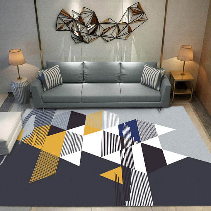Lisslune | New geometric carpet multicolor polyester carpet pet-friendly stain-resistant indoor carpet for living room