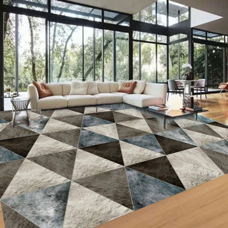 Lisslune | New Product Geometric Rug Multi-Color Polyester Rug Pet-Friendly Stain Resistant Indoor Rug for Living Room