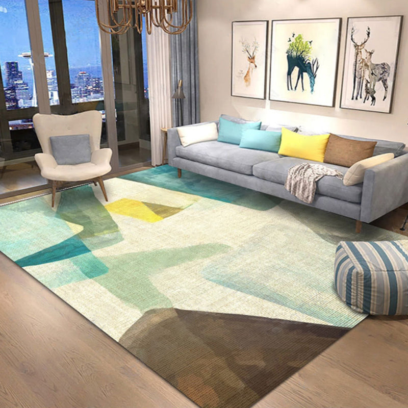 Lisslune | New geometric carpet multicolor polyester carpet pet-friendly stain-resistant indoor carpet for living room