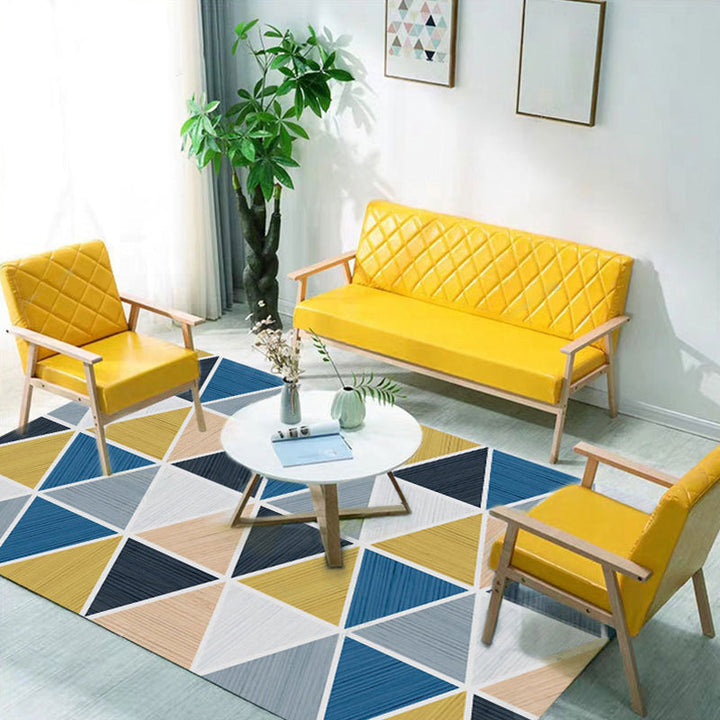 Lisslune | New geometric carpet multicolor polyester carpet pet-friendly stain-resistant indoor carpet for living room