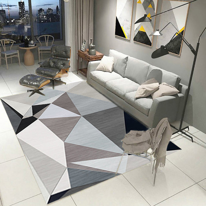 Lisslune | New Product Geometric Rug Multi-Color Polyester Rug Pet-Friendly Stain Resistant Indoor Rug for Living Room