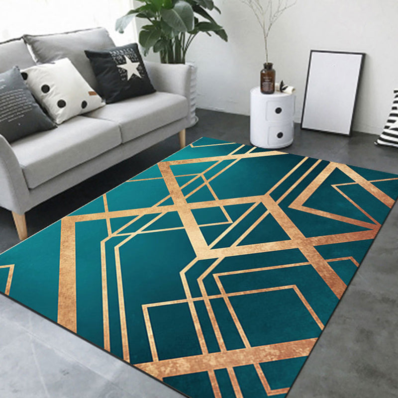 Lisslune | New geometric carpet multicolor polyester carpet pet-friendly stain-resistant indoor carpet for living room