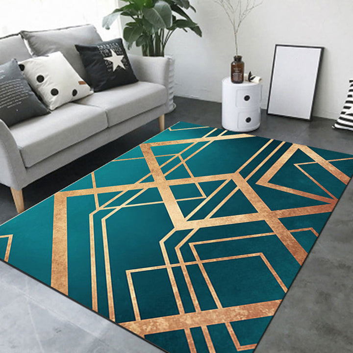 Lisslune | New Product Geometric Rug Multi-Color Polyester Rug Pet-Friendly Stain Resistant Indoor Rug for Living Room