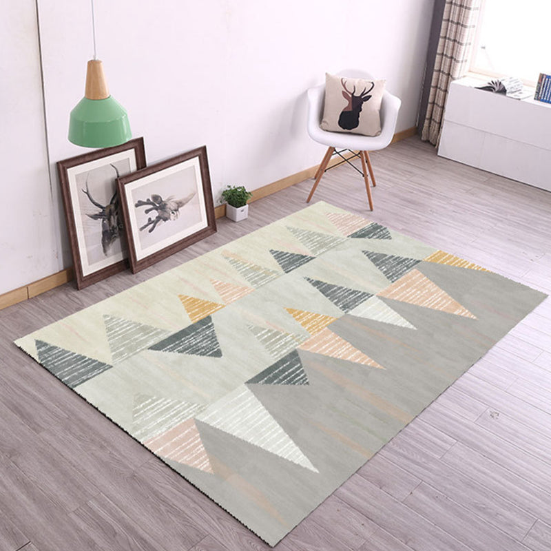Lisslune | New Product Geometric Rug Multi-Color Polyester Rug Pet-Friendly Stain Resistant Indoor Rug for Living Room