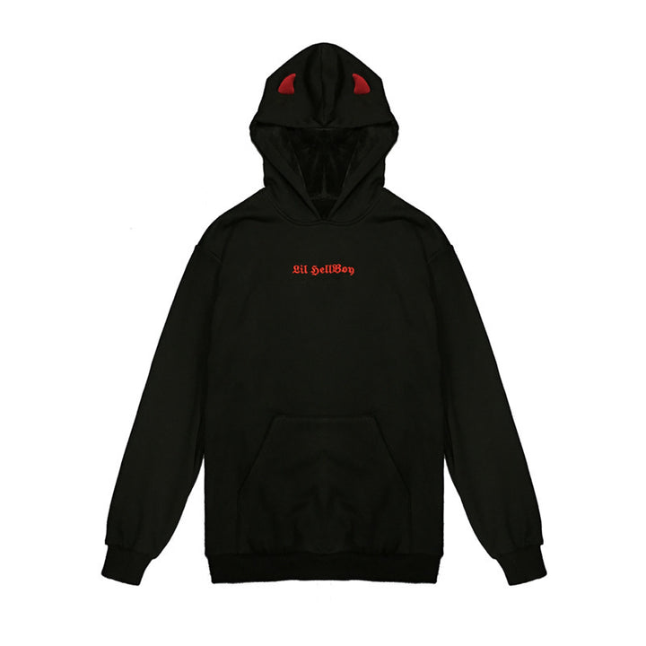 Women's oversized hoodie with playful wing appliqués Lisslune