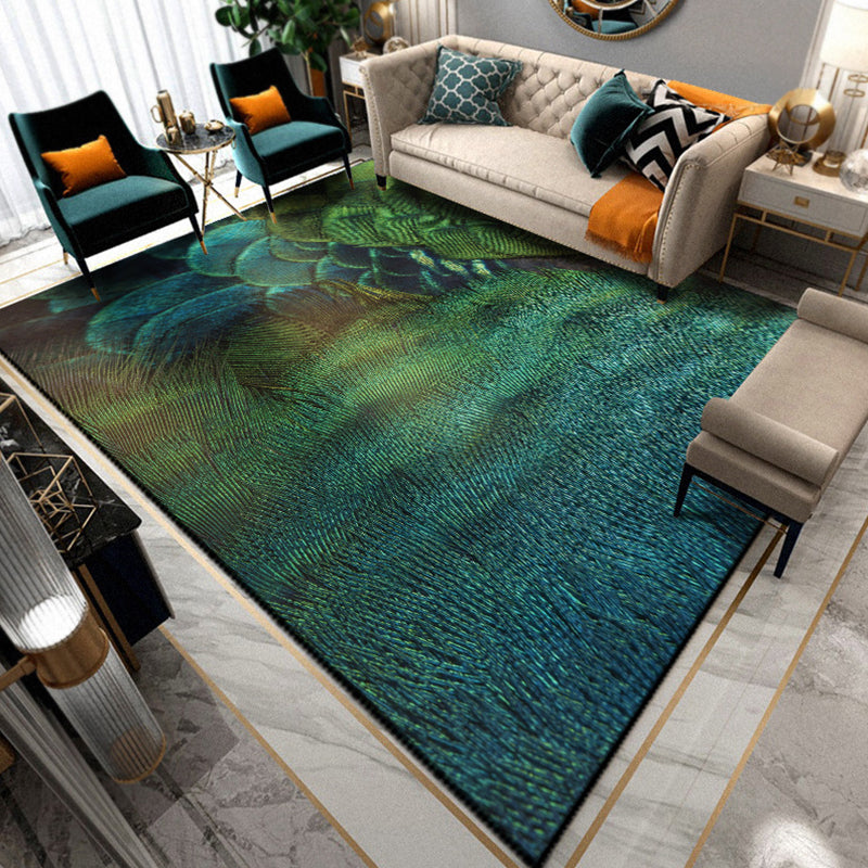 Lisslune | Multicolored Living Room Rug Unique Animal Print Rug Polypropylene Pet Friendly Washable Area Rug