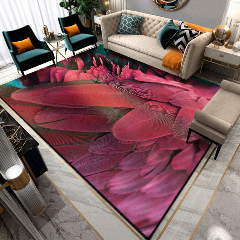 Lisslune | Multicolored Living Room Rug Unique Animal Print Rug Polypropylene Pet Friendly Washable Area Rug