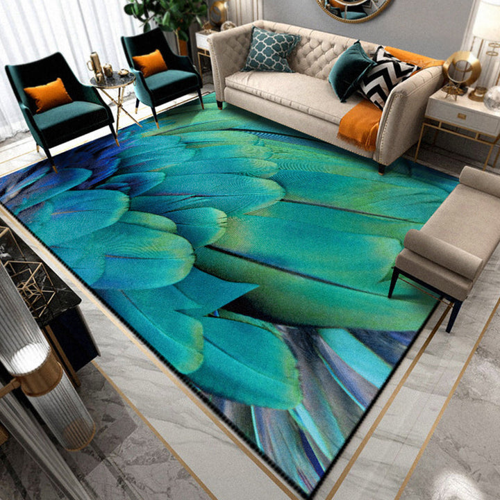 Lisslune | Multicolored Living Room Rug Unique Animal Print Rug Polypropylene Pet Friendly Washable Area Rug