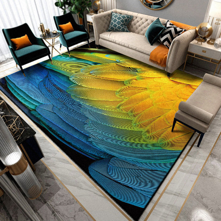 Lisslune | Multicolored Living Room Rug Unique Animal Print Rug Polypropylene Pet Friendly Washable Area Rug