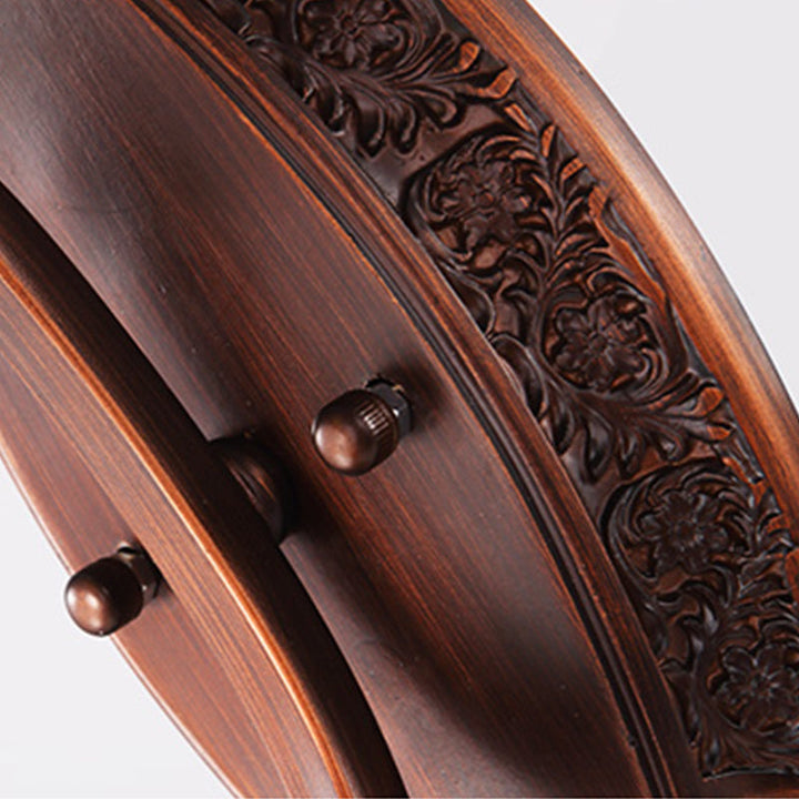 Skørter | 1-Light Frosted Glass Wall Light Vintage Style Red Brown Flower Bedroom Wall Lamp with Curved Arm