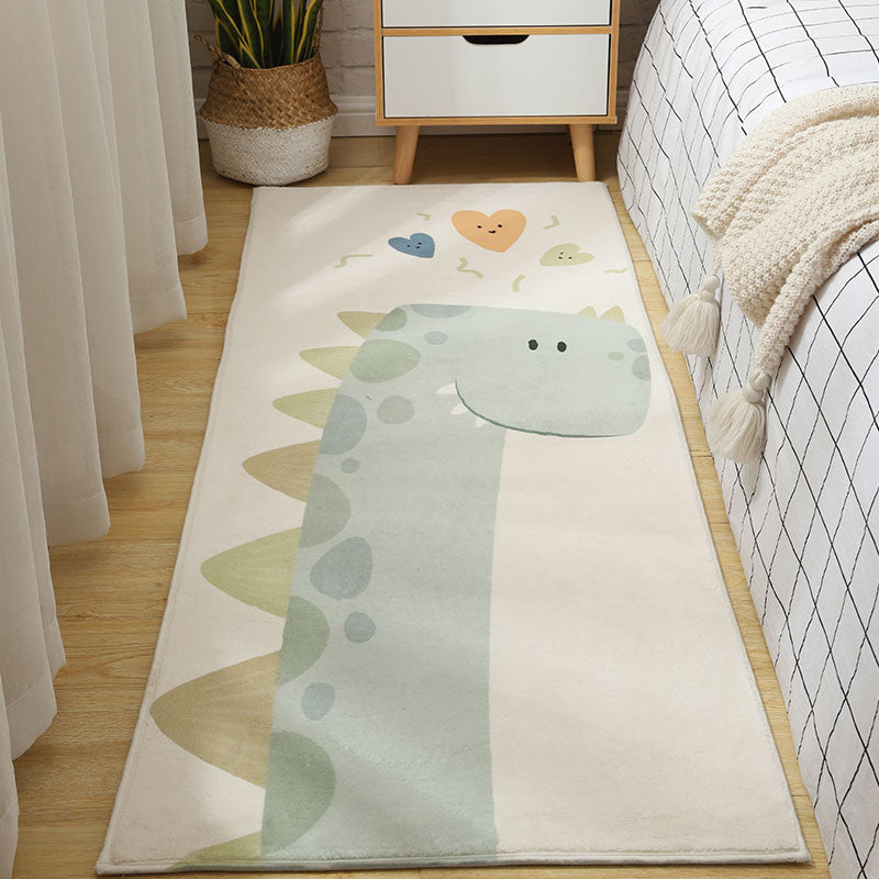 Lisslune | Simple Animal Print Rug Multicolored Cute Indoor Rug Synthetic Non-Slip Back Stain Resistant Rug for Room
