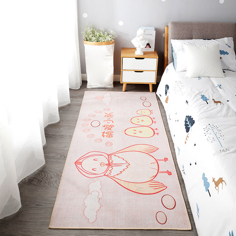 Lisslune | Beautiful children's room carpet Multicolored animal print area rug polypropylene non-slip backing easy-care carpet