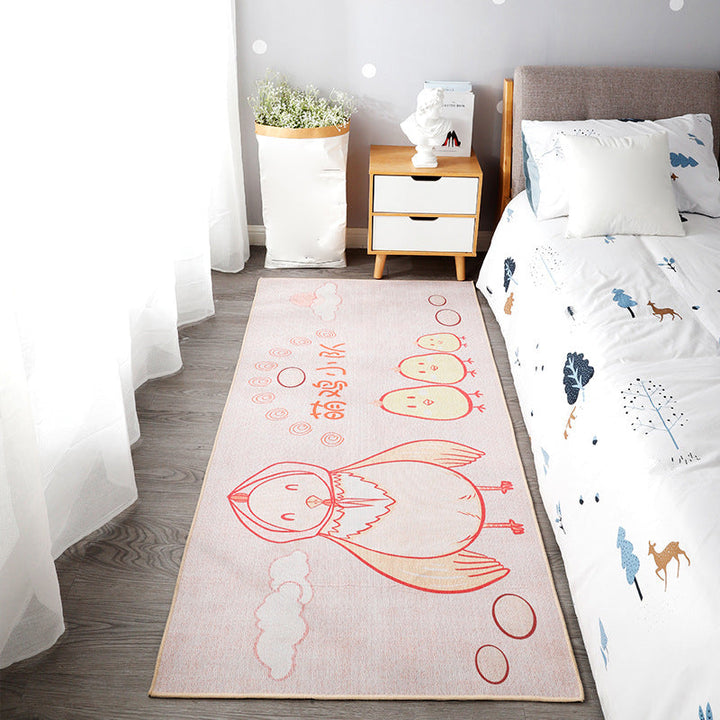 Lisslune | Beautiful children's room carpet Multicolored animal print area rug polypropylene non-slip backing easy-care carpet