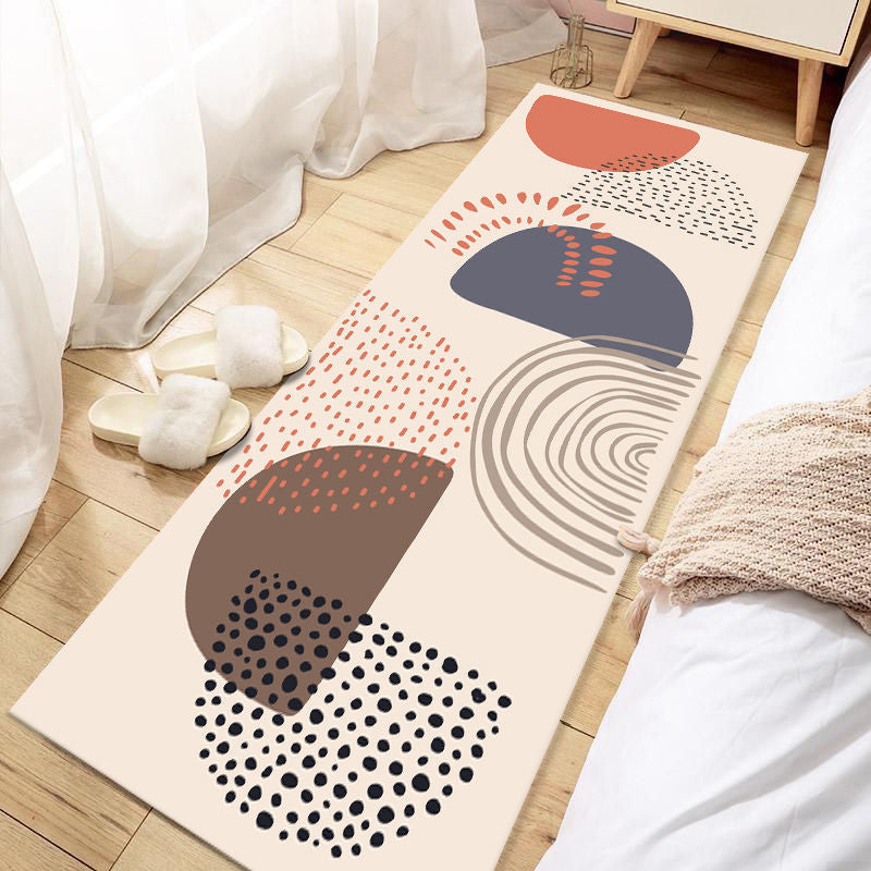 Lisslune | Casual Love Rug Multicolor Animal Print Indoor Rug Synthetic Non-Slip Backing Washable Rug for Bedroom