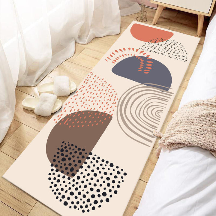 Lisslune | Casual Love Rug Multicolor Animal Print Indoor Rug Synthetic Non-Slip Backing Washable Rug for Bedroom