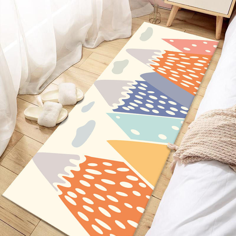 Lisslune | Casual Love Rug Multicolor Animal Print Indoor Rug Synthetic Non-Slip Backing Washable Rug for Bedroom