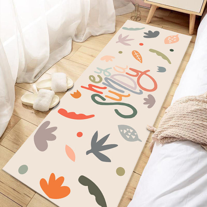 Lisslune | Casual Love Rug Multicolor Animal Print Indoor Rug Synthetic Non-Slip Backing Washable Rug for Bedroom