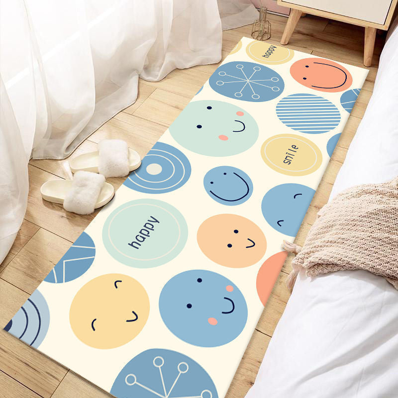 Lisslune | Casual Love Rug Multicolor Animal Print Indoor Rug Synthetic Non-Slip Backing Washable Rug for Bedroom