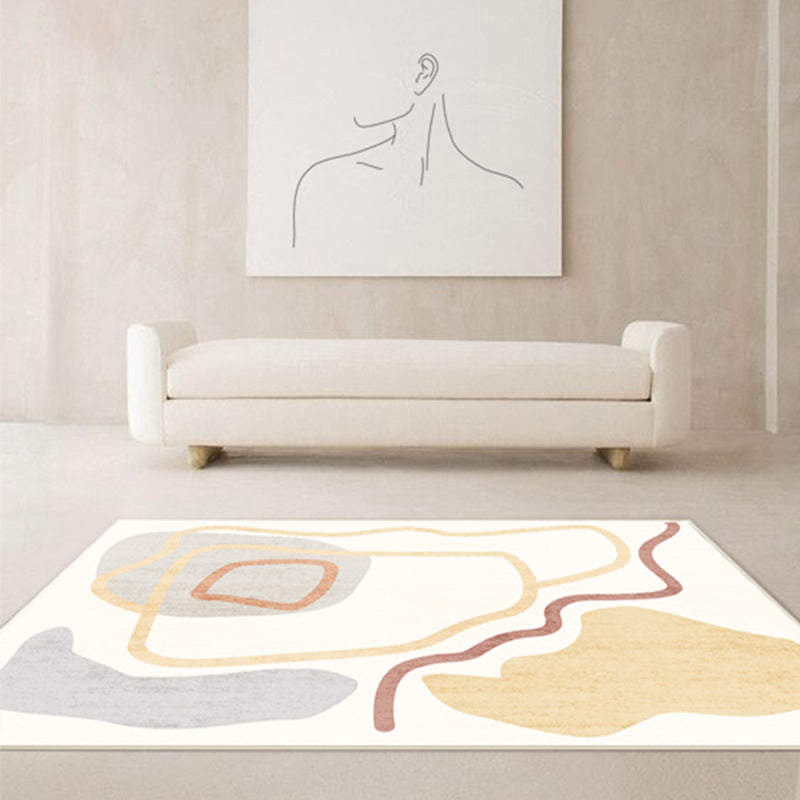 Lisslune | Southwest Living Room Rug Multicolored Color Block Rug Polypropylene Non-Slip Stain Resistant Rug