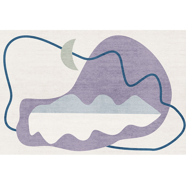 Lisslune | Southwest Living Room Rug Multicolored Color Block Rug Polypropylene Non-Slip Stain Resistant Rug