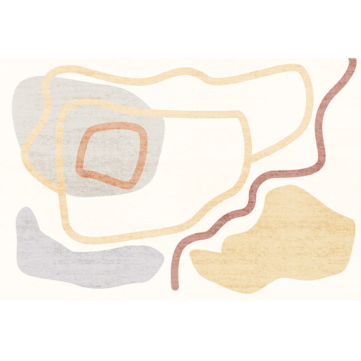 Lisslune | Southwest Living Room Rug Multicolored Color Block Rug Polypropylene Non-Slip Stain Resistant Rug
