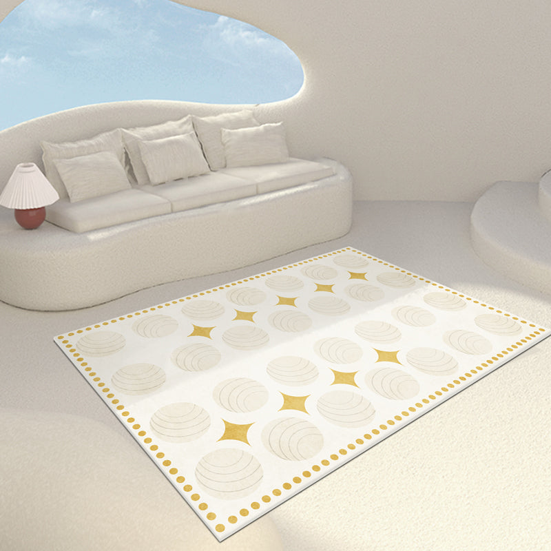 Lisslune | Casual Multicolor Relaxing Carpet Synthetic Color Block Carpet Non-Slip Back Washable Carpet for Bedroom