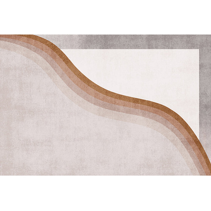 Lisslune | Casual Multicolor Relaxing Carpet Synthetic Color Block Carpet Non-Slip Back Washable Carpet for Bedroom